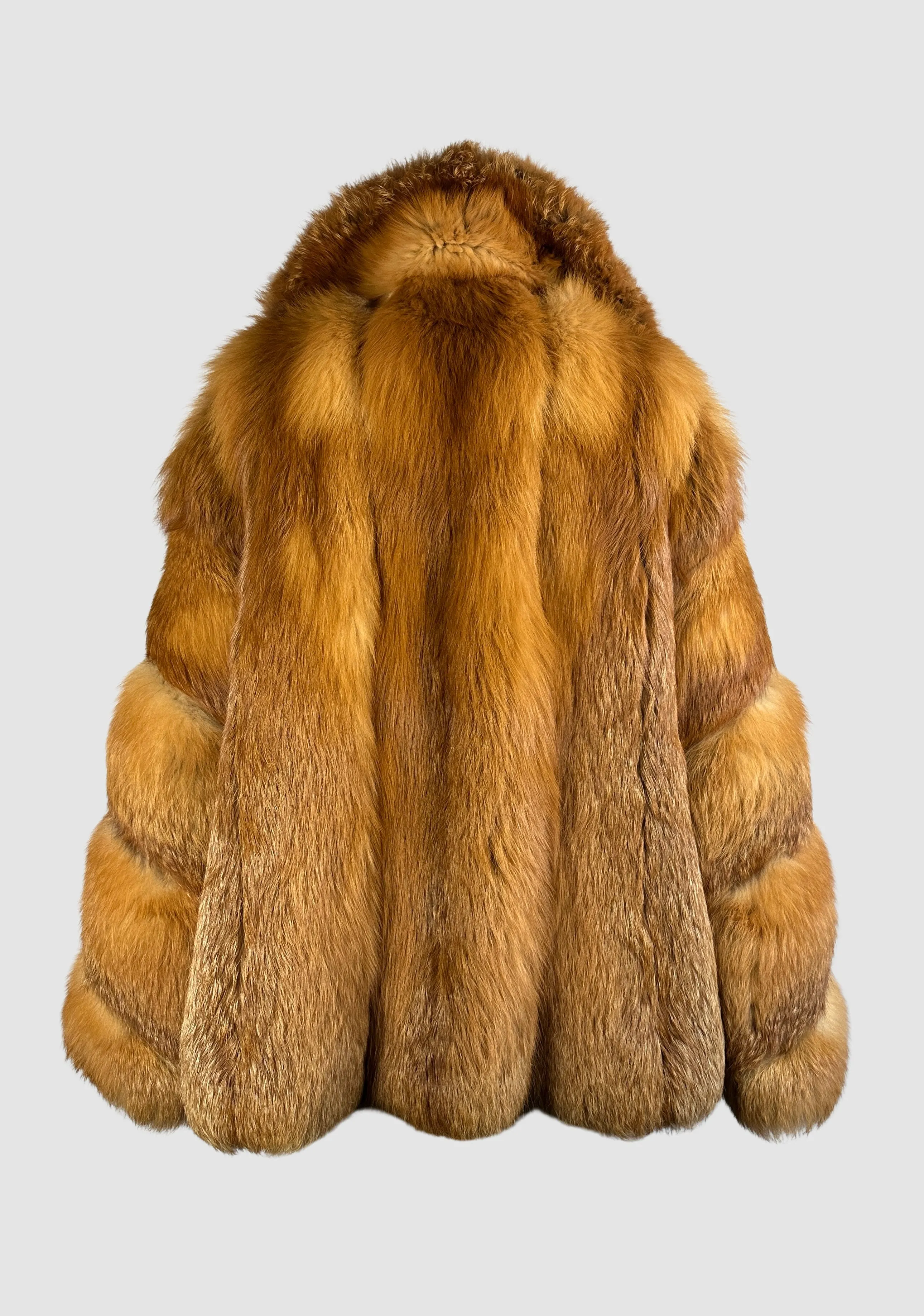 GLAM SLAM 70s Herbert's  Red Fox Fur Coat   Small