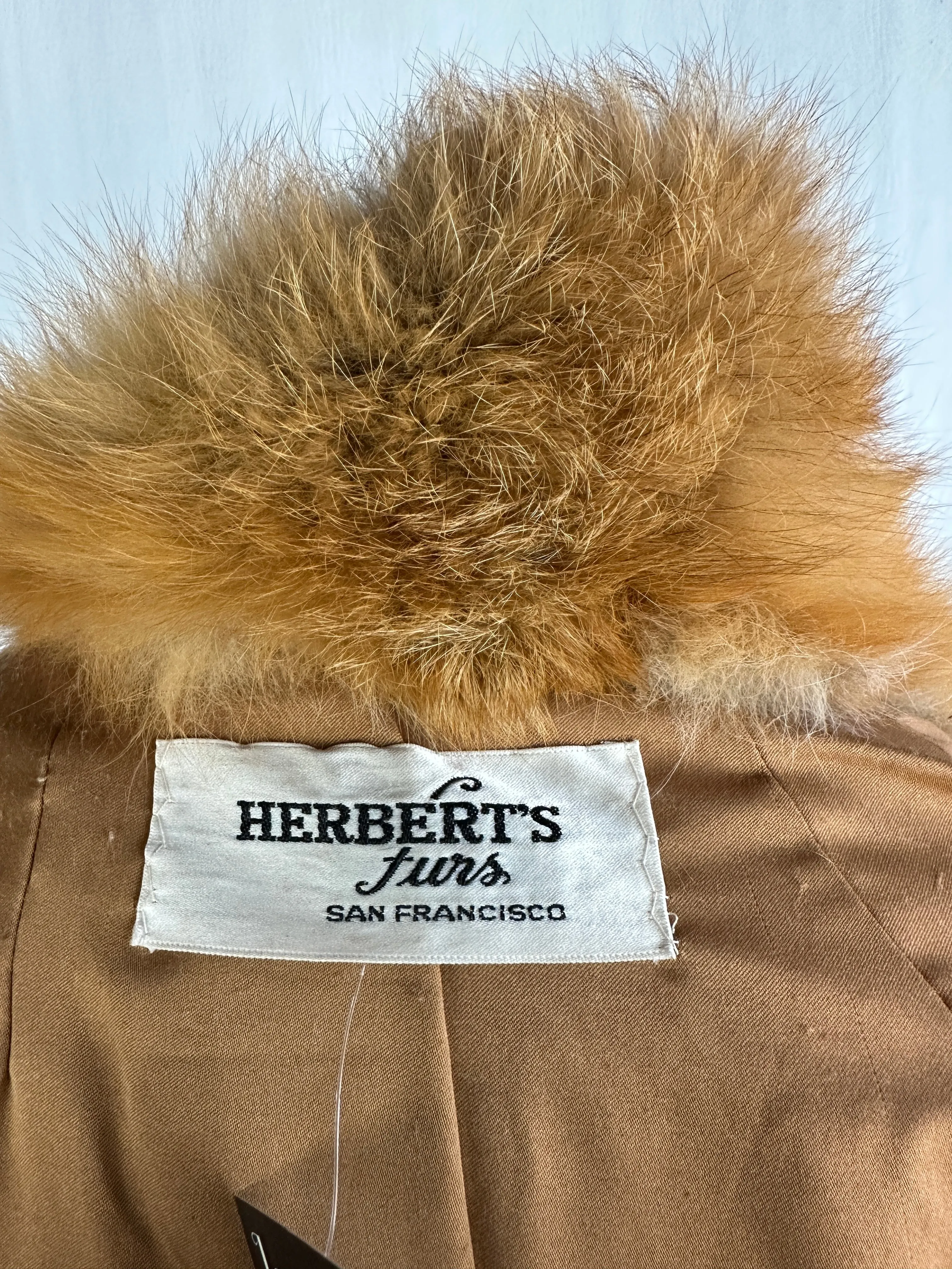 GLAM SLAM 70s Herbert's  Red Fox Fur Coat   Small