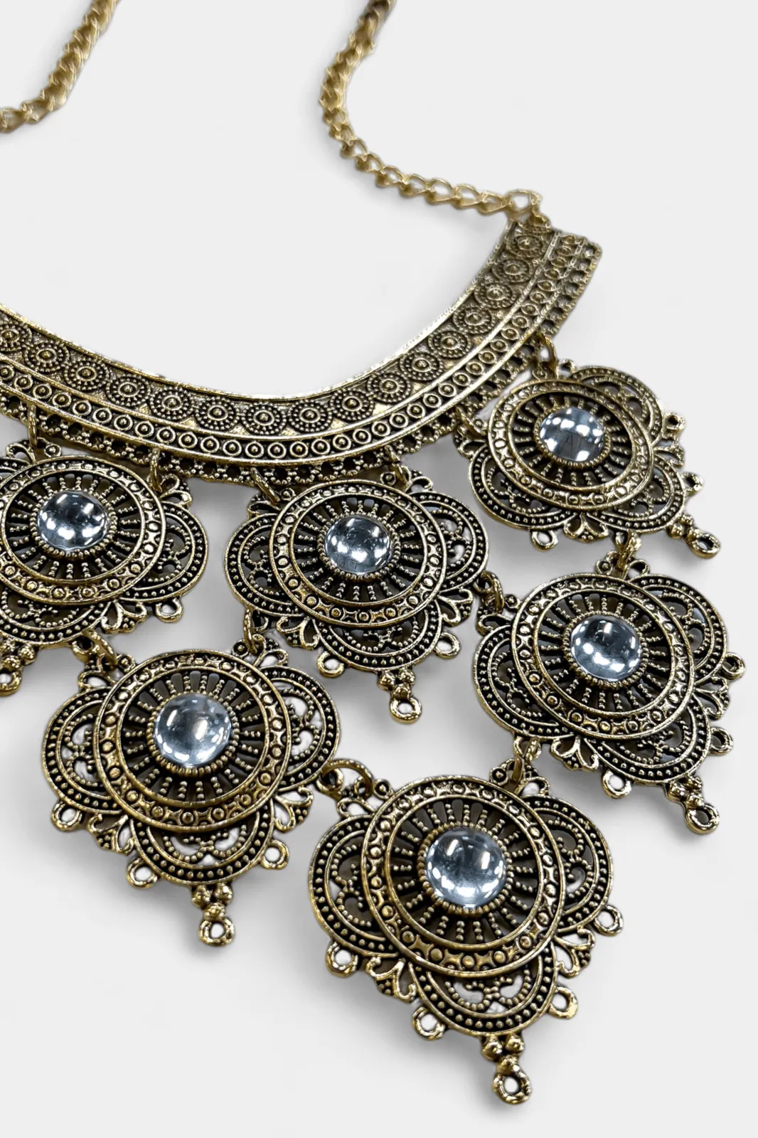 Gold Vintage Bib Necklace