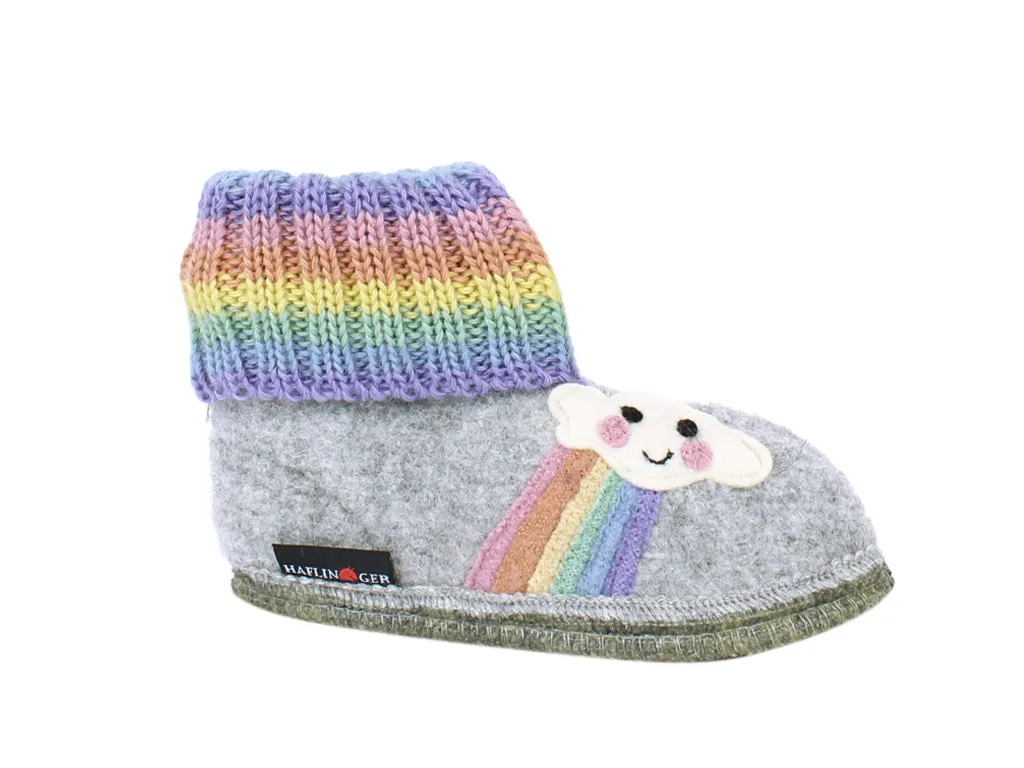 Haflinger Children's slipper Rainbow Grey