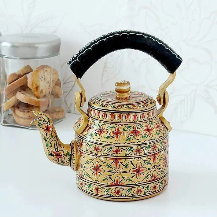 Handpainted teapot: Rajasthani Yellow