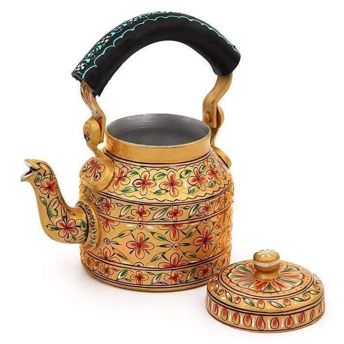 Handpainted teapot: Rajasthani Yellow