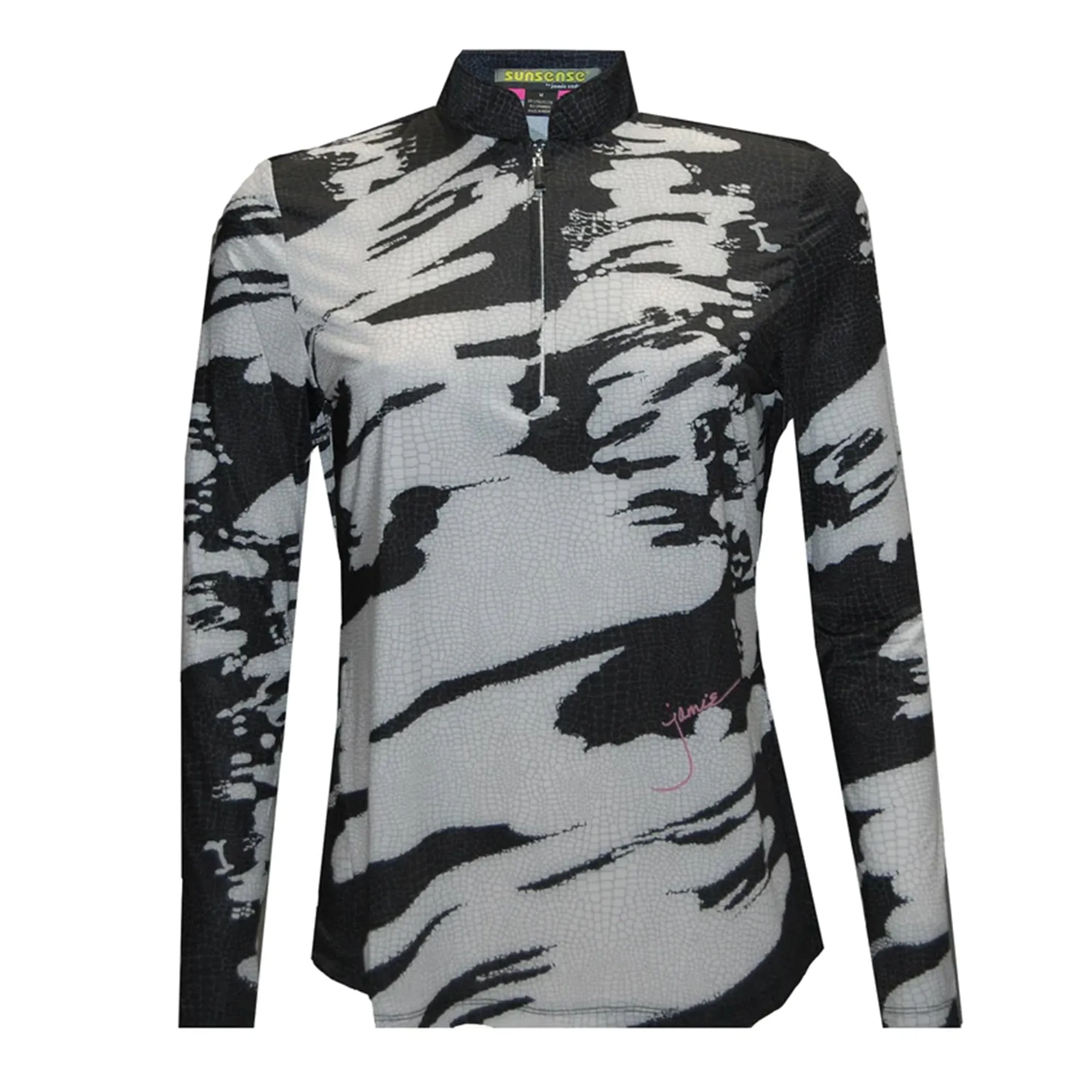 Jamie Sadock Long Sleeve Solar Polo - Snakeskin