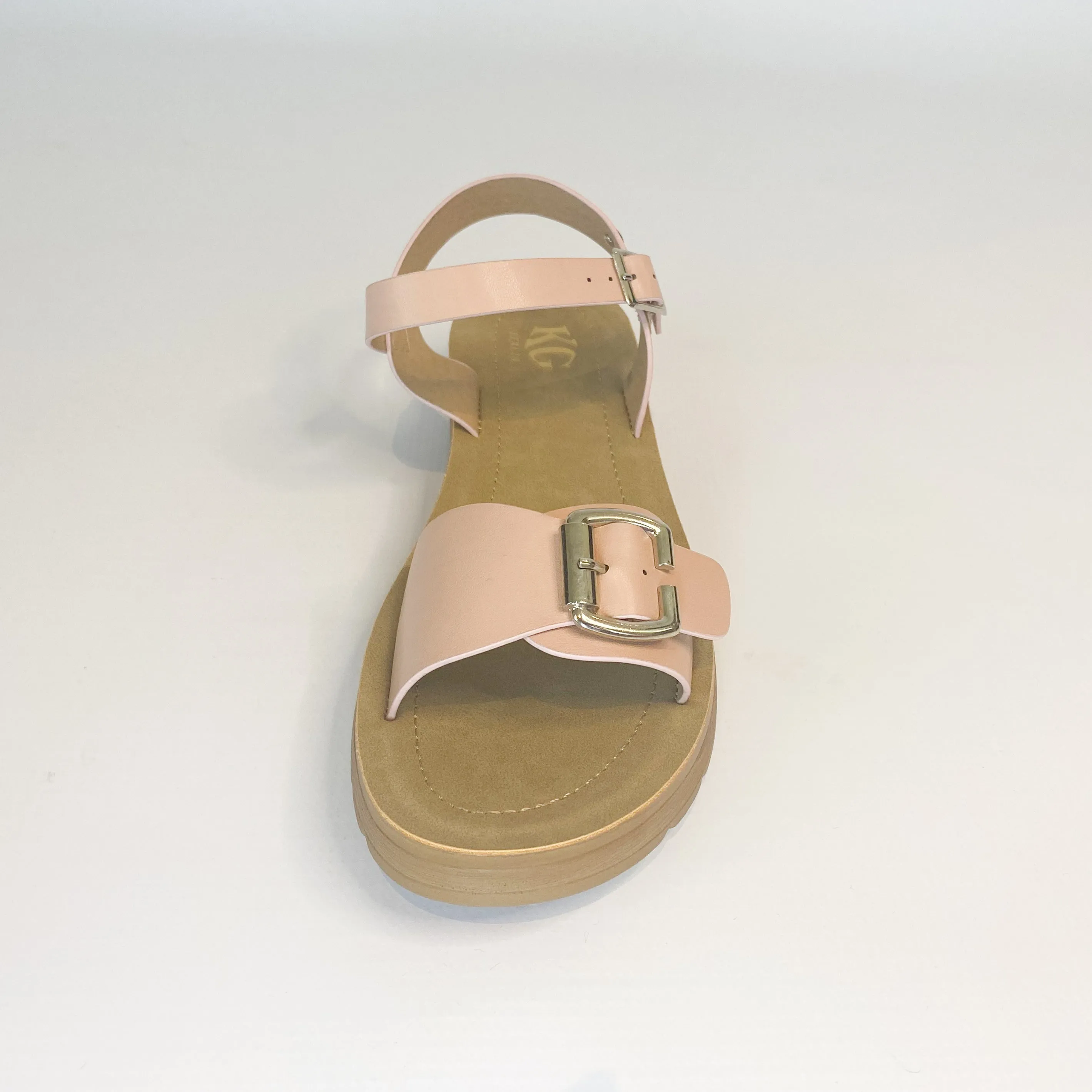 KG pink buckle strap sandal