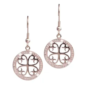 Ladies' Celtic Rose Gold Earrings