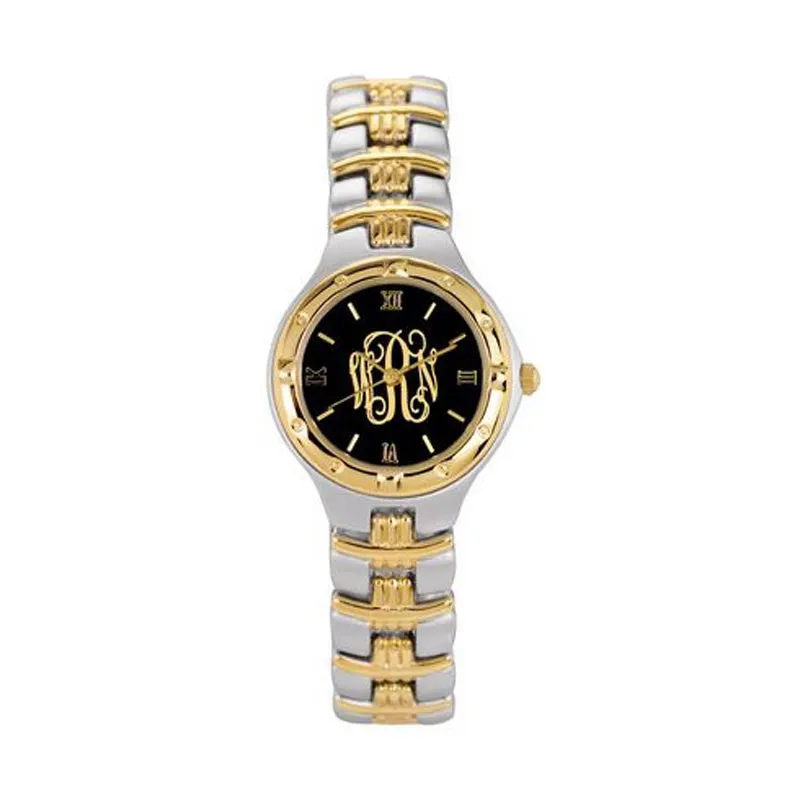 Ladies Monogram Watch - Two Toned