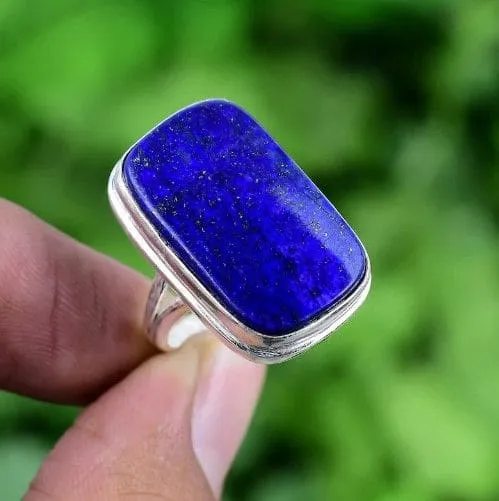 Lapis Lazuli 925 Sterling Silver Handmade Ring