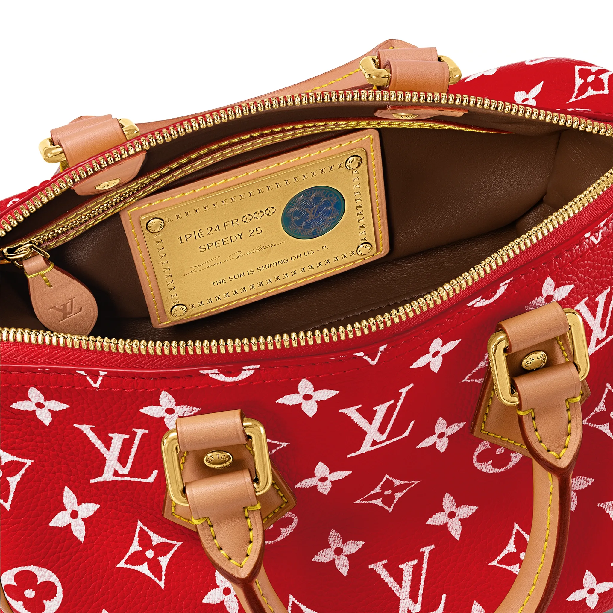 Louis Vuitton Monogram Speedy P9 Red Bandoulière 25