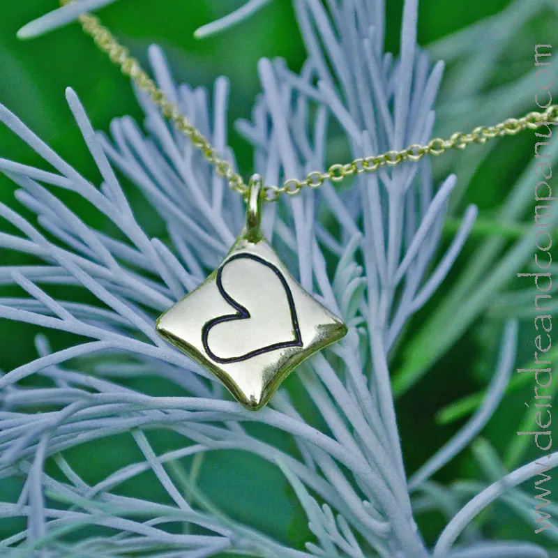 Love Heart Necklace in 14K Gold Vermeil