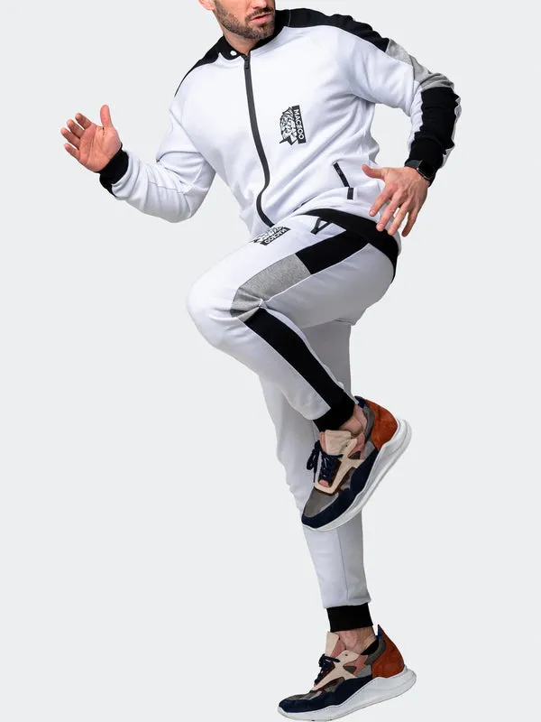 Maceoo Stretch Athletic Wear | Jogger Legendary White