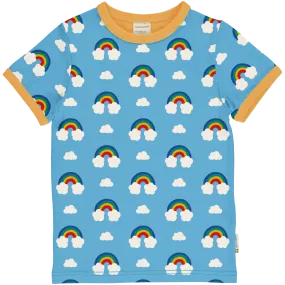 Maxomorra Rainbow Organic Cotton Printed Short Sleeved Top