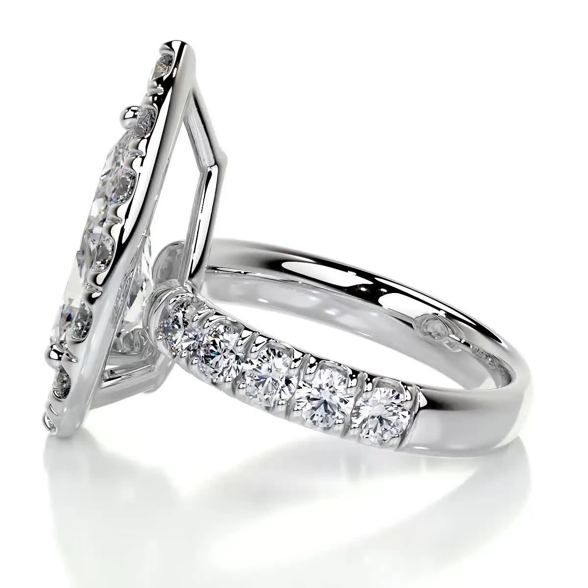 Maya Lab Grown Diamond Ring   (4 Carat) -18K White Gold (RTS)