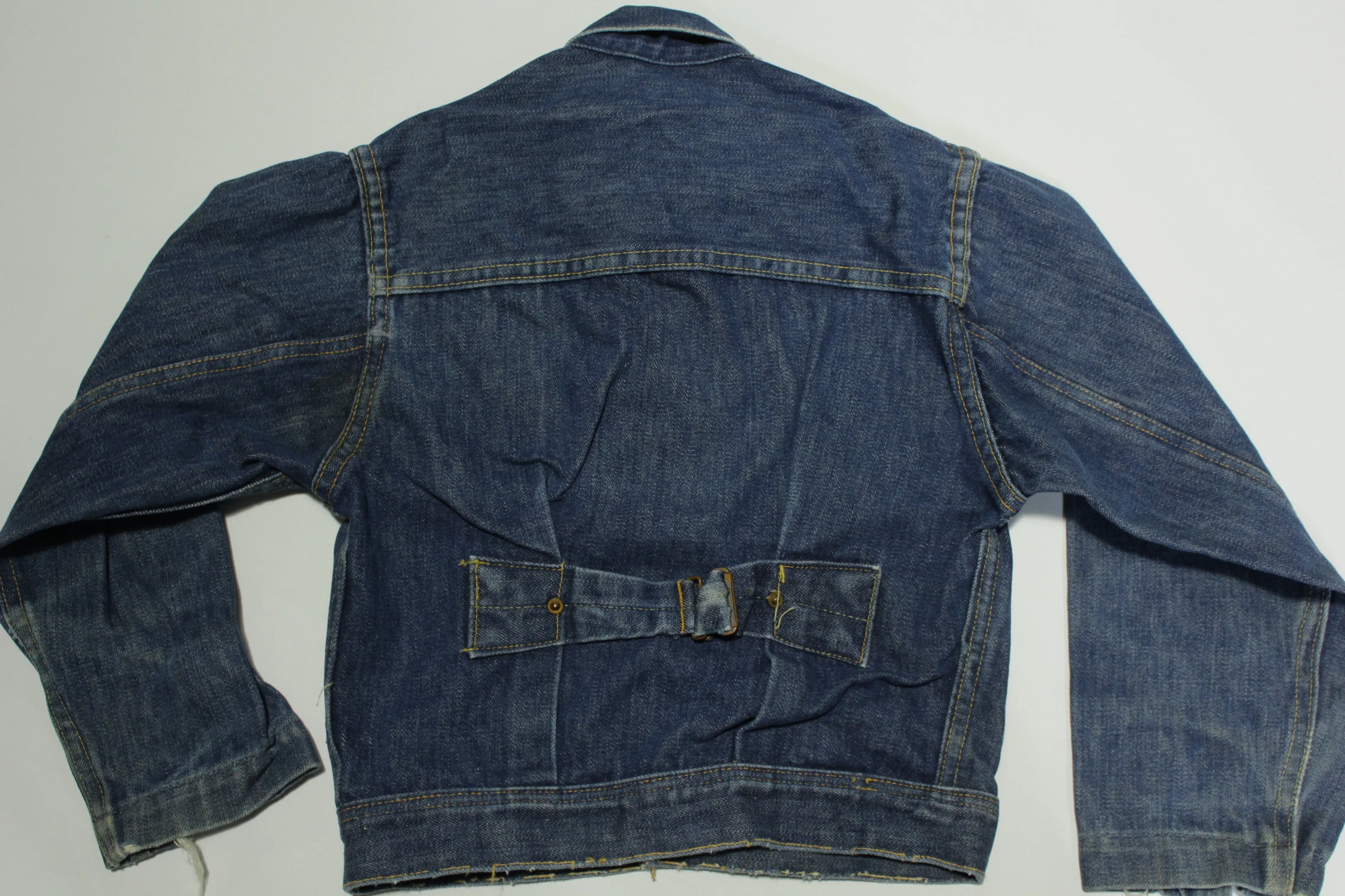 Montgomery Ward 101 Cowboy One-O-One Vintage 50's Pleated Buckle Back Type II Jean Jacket