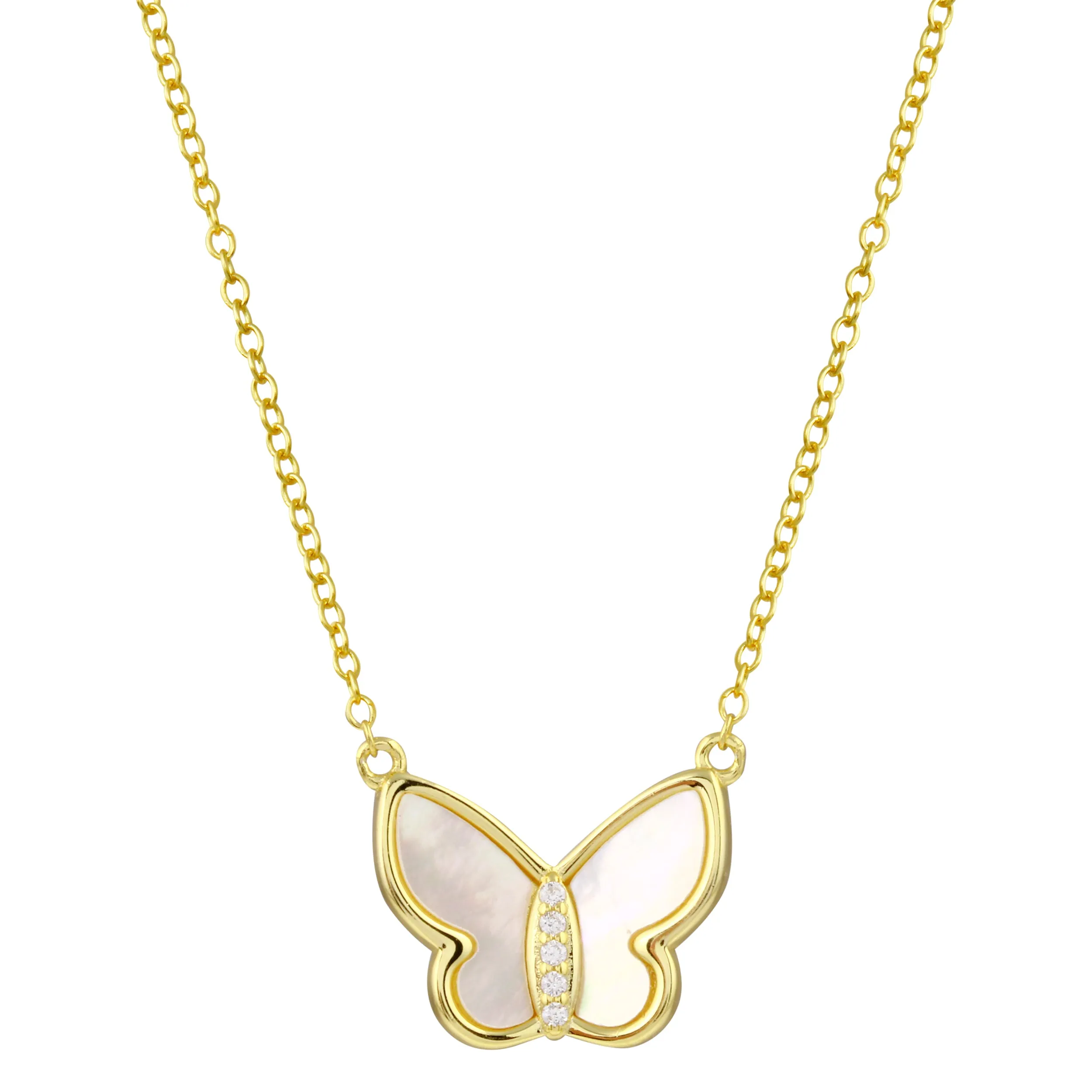 MOP Butterfly Necklace