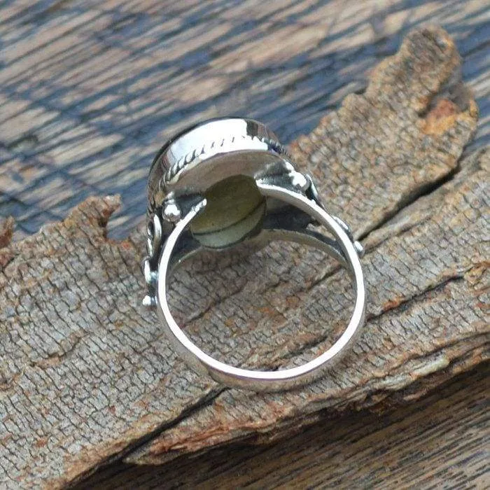 Natural Labradorite 925 Sterling Silver Ring, Labradorite Jewelry, Nickel Free, Labradorite Ring