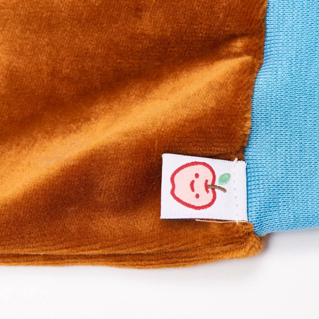 Organic footed baby pants "Nicki Caramel" - 100% organic cotton