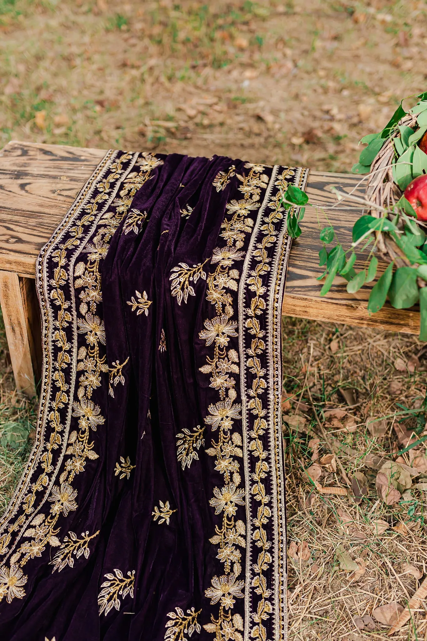 Plum Shawl Mehmal