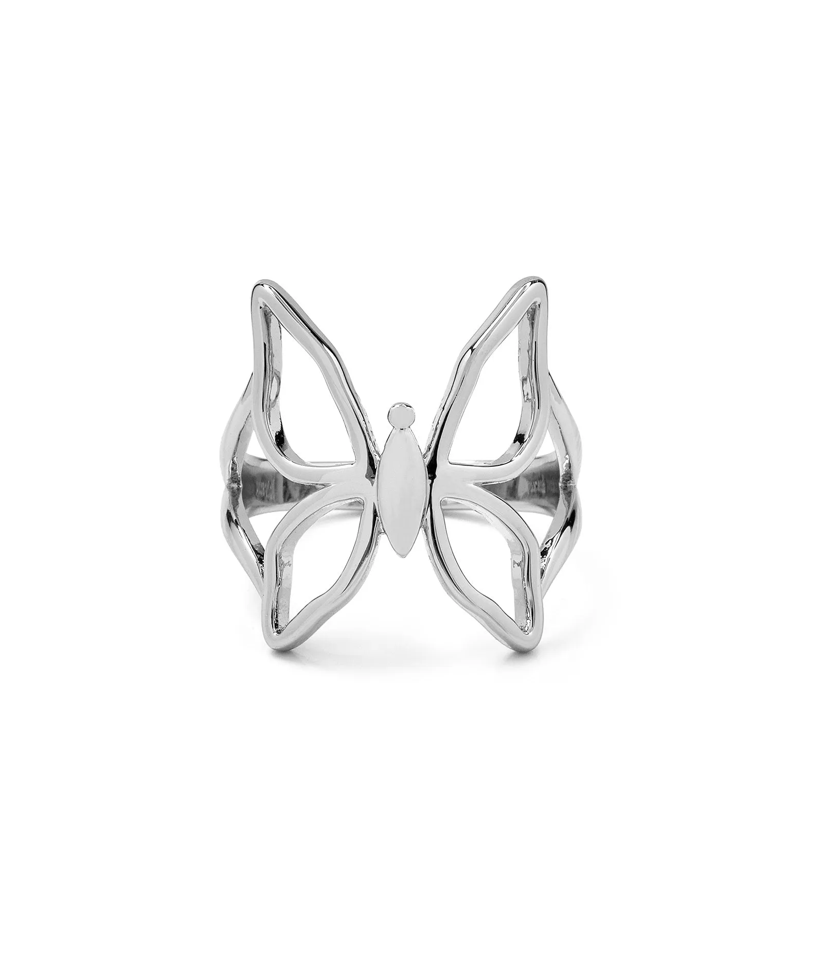 Pura Vida Ring Silver Butterfly Kiss