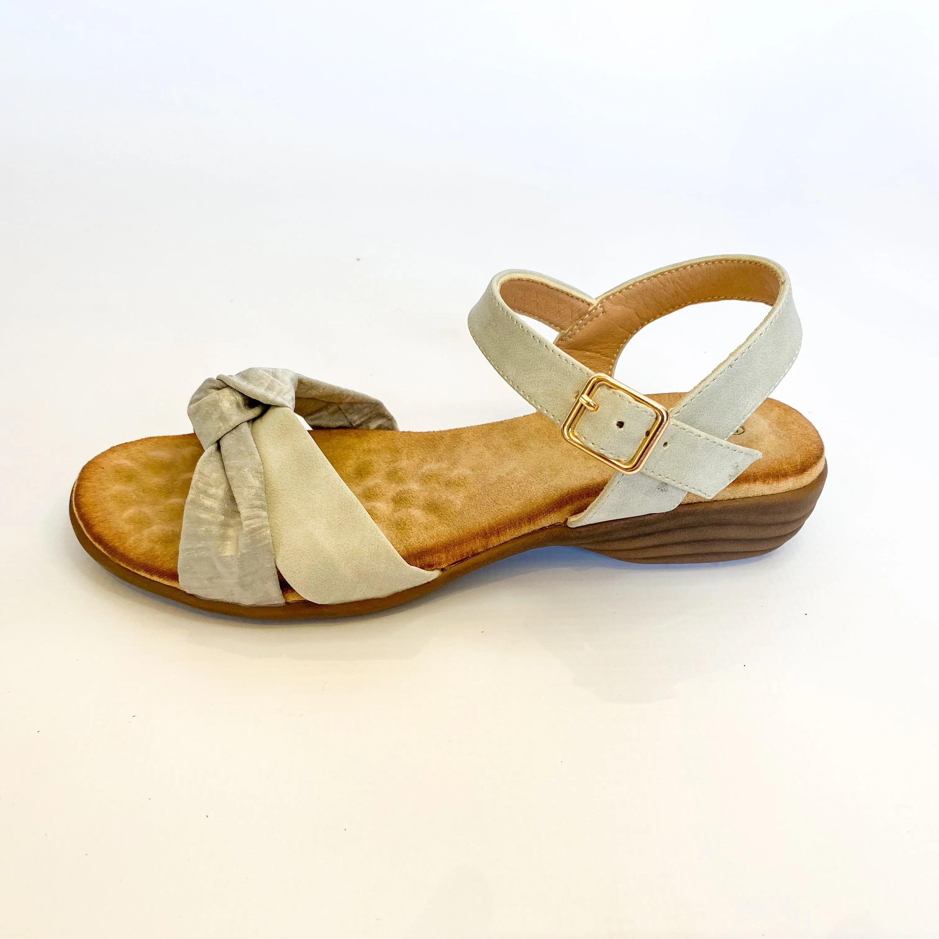 Queue grey knot detail sandal