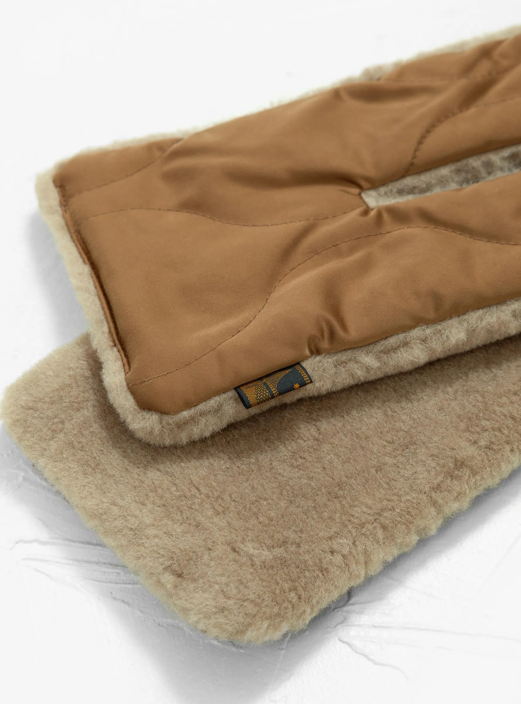 Quilted Boa Muffler Mocha Brown