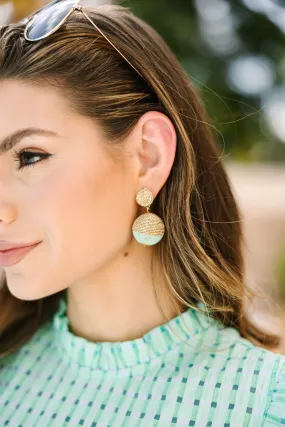 Ready For The Day Mint Green Bauble Earrings