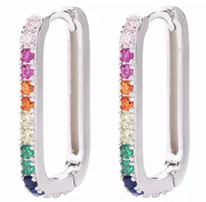 Rectangle Diamond Hoops