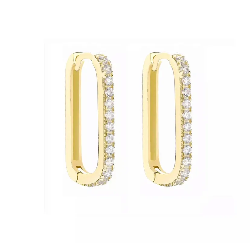 Rectangle Diamond Hoops