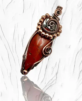 Red Jasper Wire Wrapped Pendant