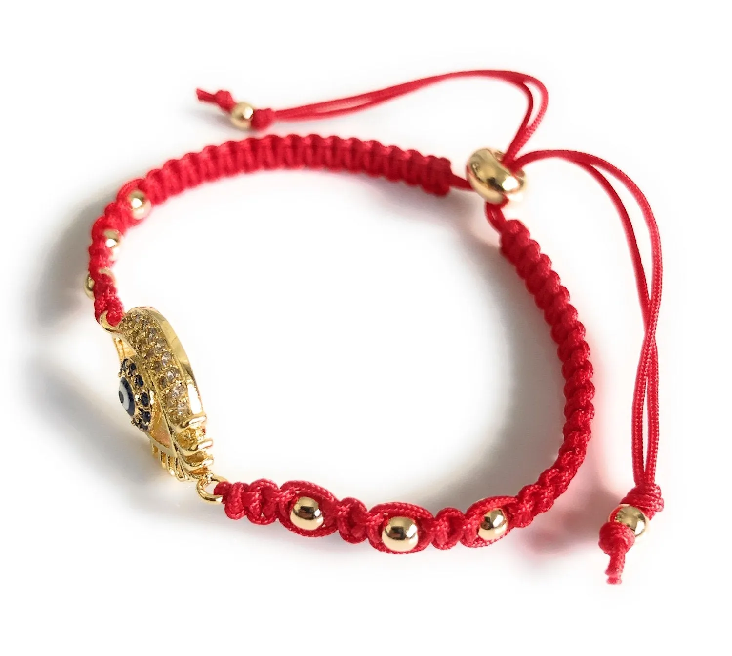 Red String Evil Eye Macrame Women Bracelet