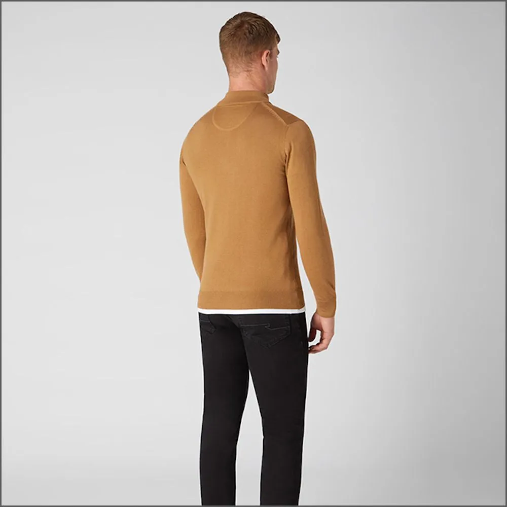 Remus Uomo Tapered Fit Merino Wool-Blend Half Zip Sweater>>