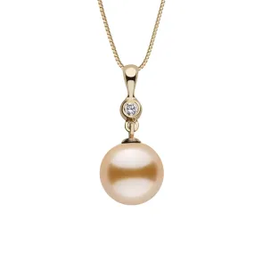 Romantic Collection Golden 11.0-12.0 mm South Sea Pearl & Diamond Pendant