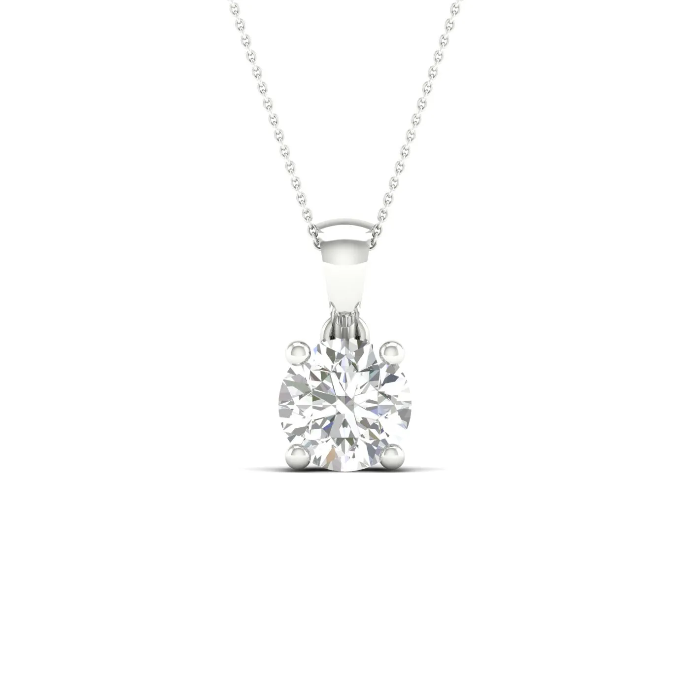 Round Brilliant Diamond Pendant With Chain Included