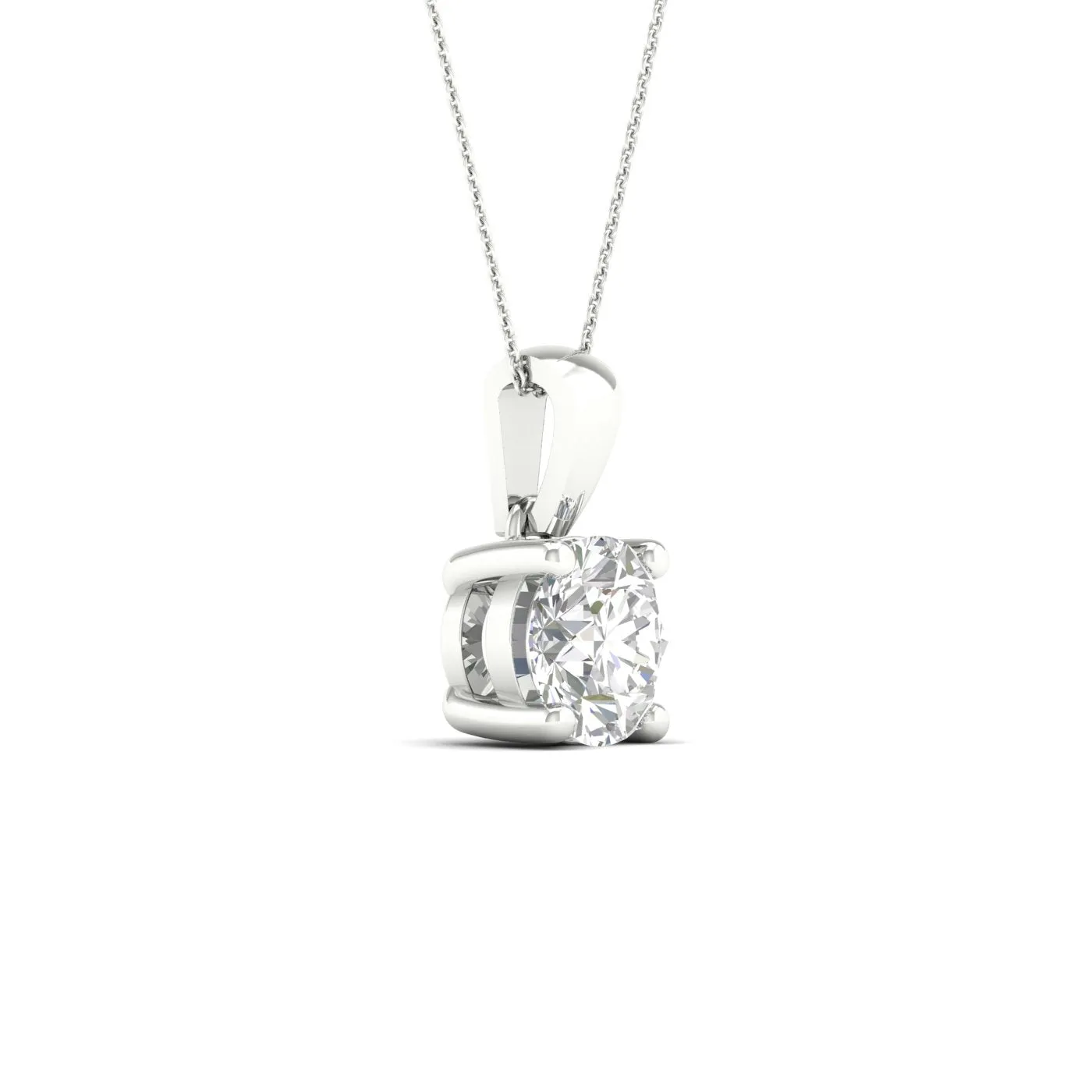 Round Brilliant Diamond Pendant With Chain Included