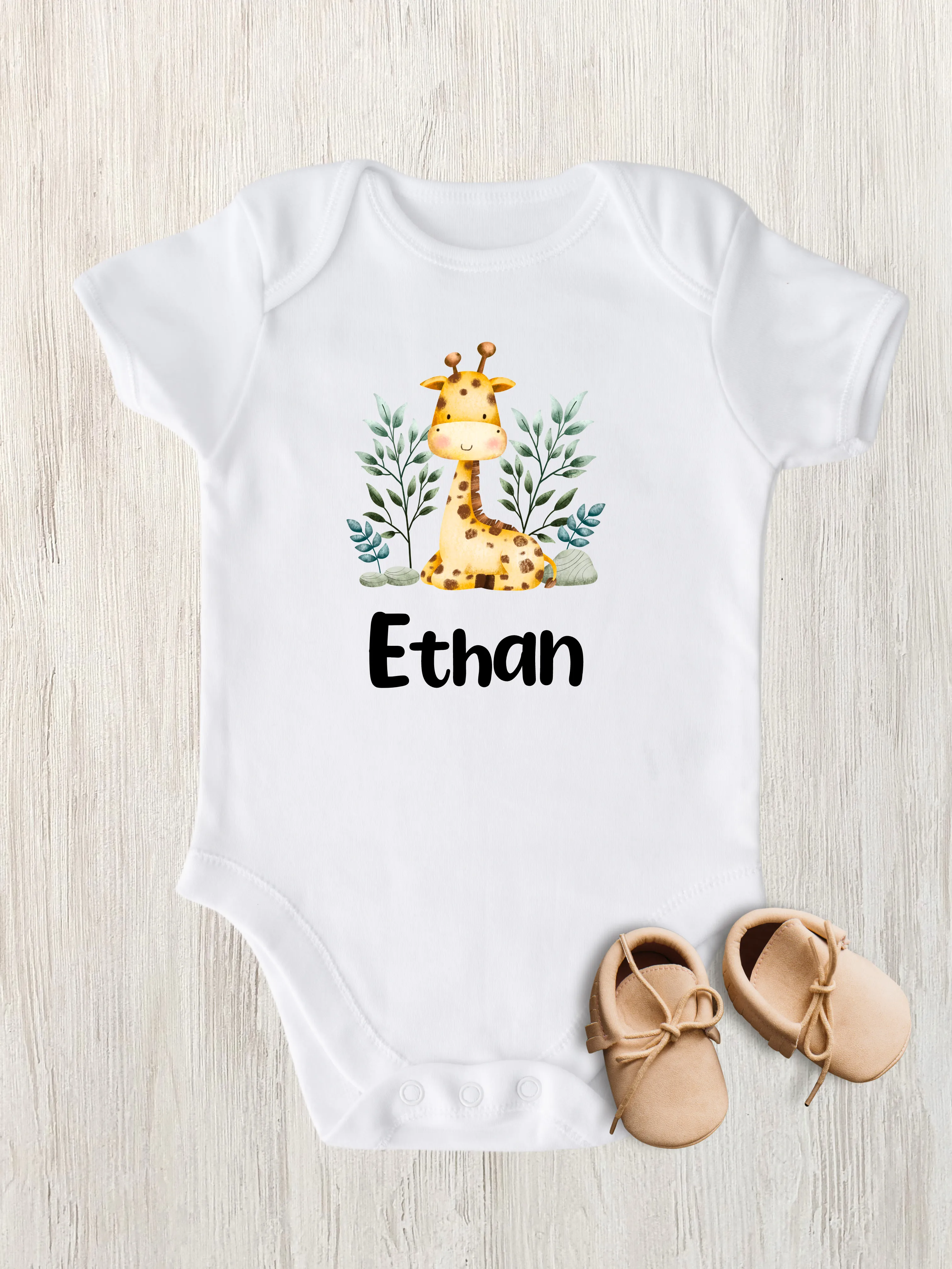 Safari Personalized Baby Onesie