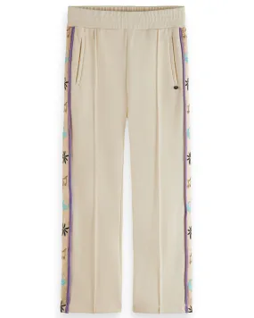 SCOTCH AND SODA FW23 Wide Leg Side Embroidered Sweatpants Trousers