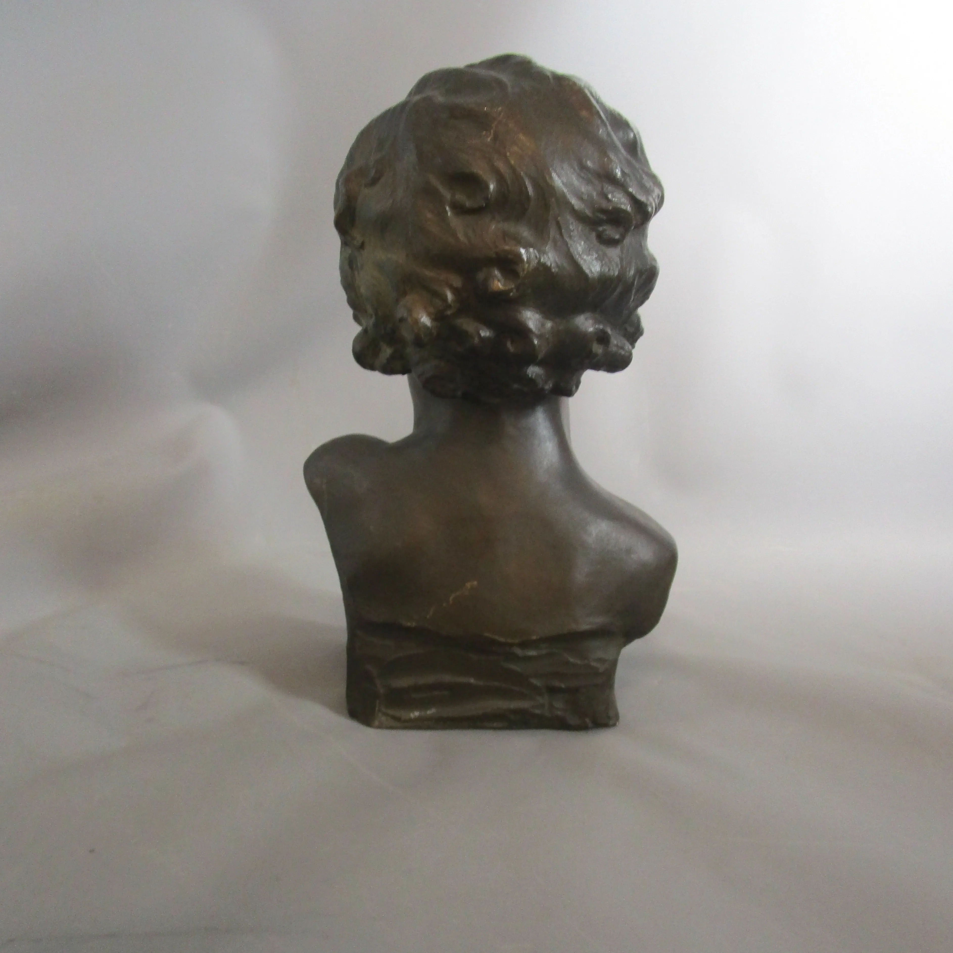 Sculptural Bronze Bust of Anna Wolters D-Blaauns  Vintage Art Deco Oct 1935