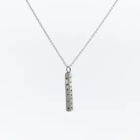 Small Letter Pressed Bar Necklace