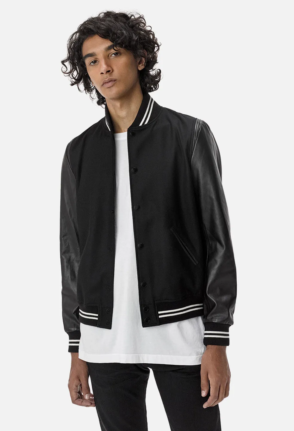 Stadium Jacket / Black x White