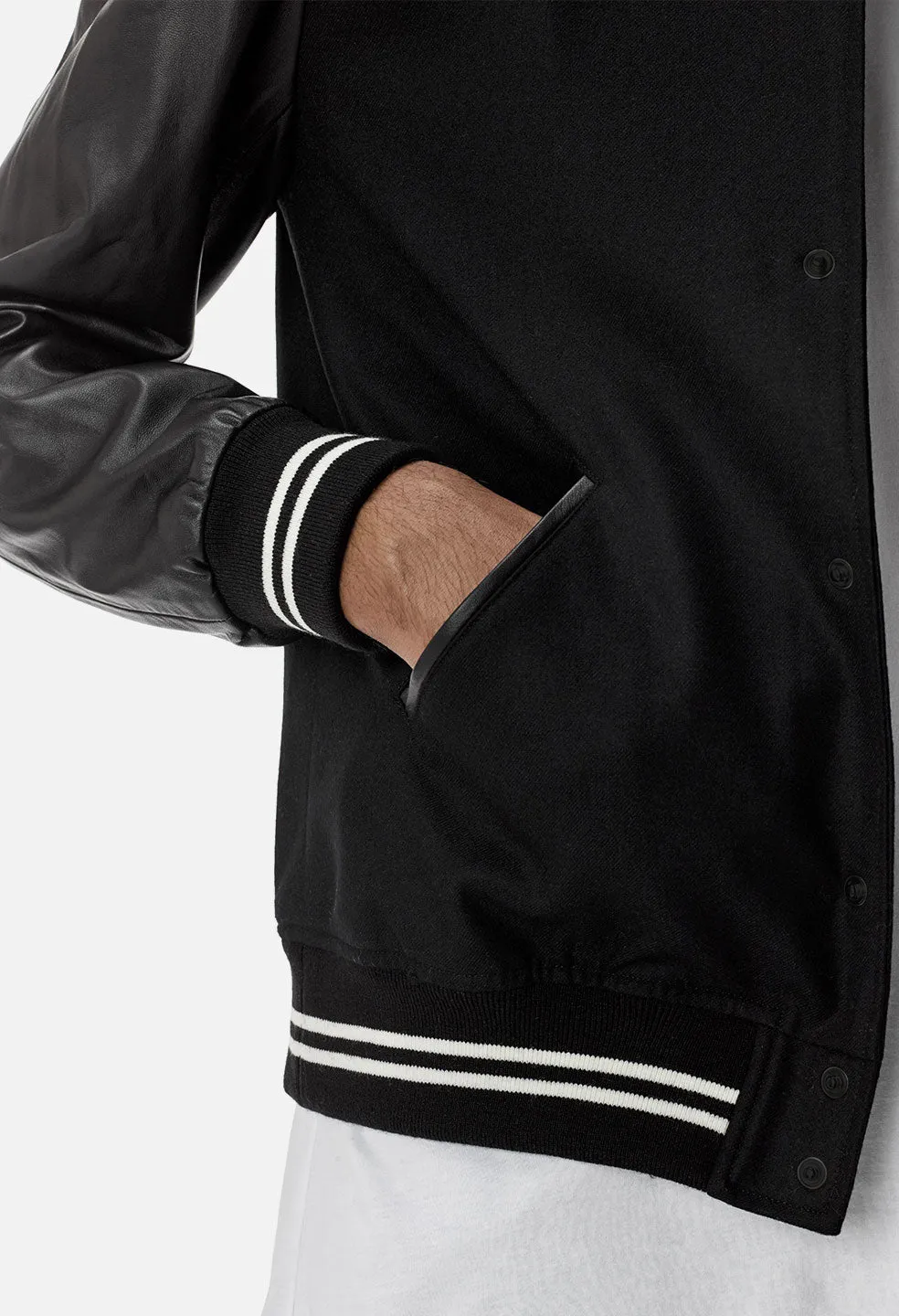 Stadium Jacket / Black x White