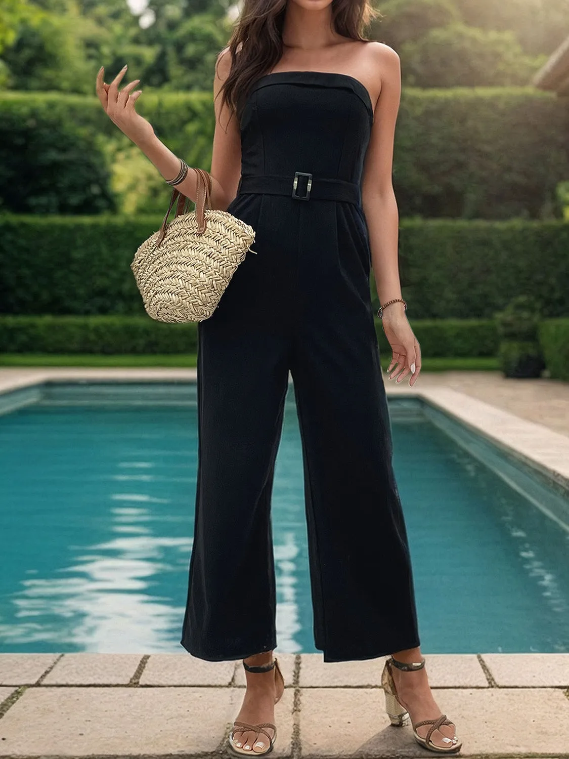 Sunset- und Swim-Tube-Jumpsuit mit Taschen