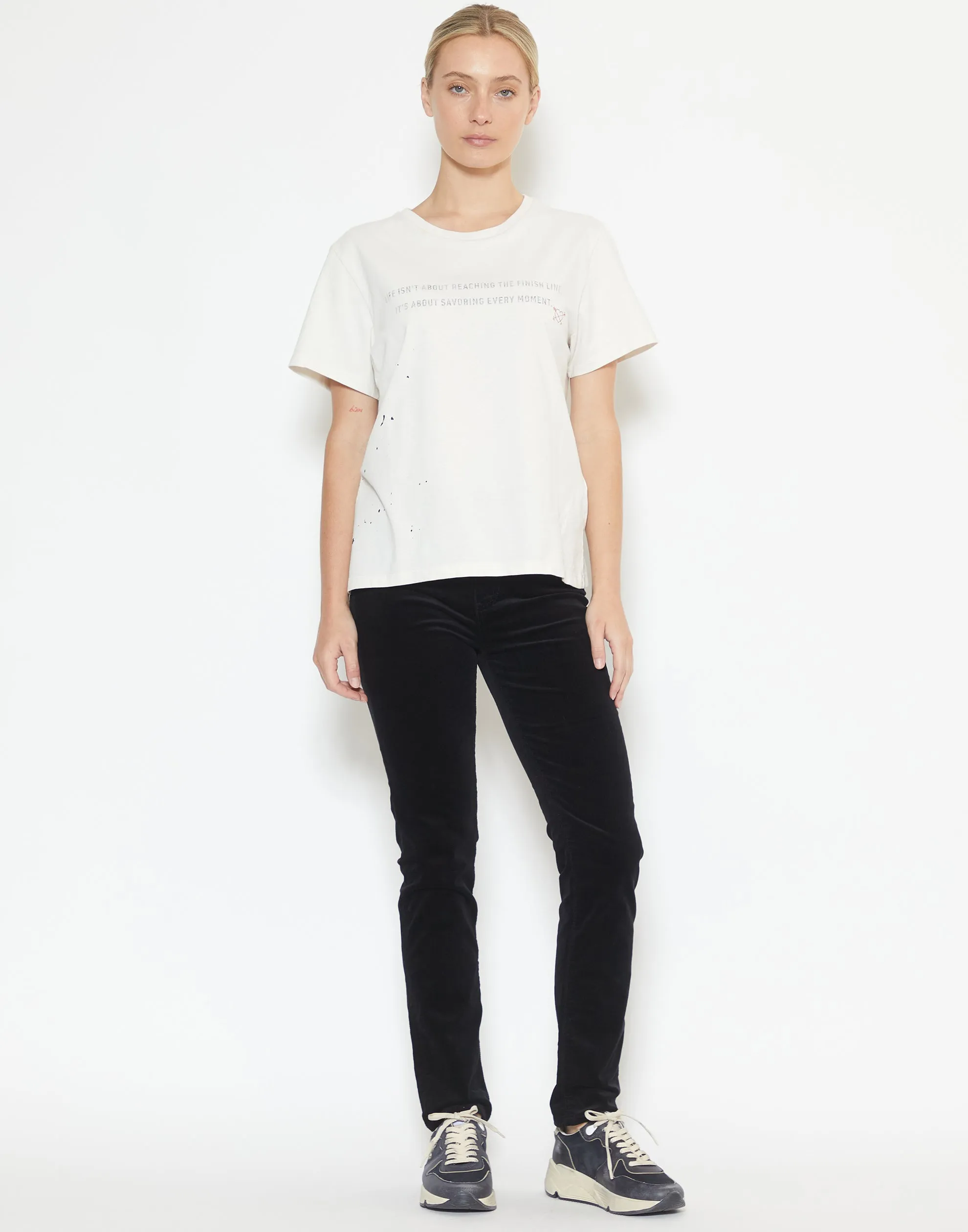 Super Black Corduroy Mari Mid Rise Jeans