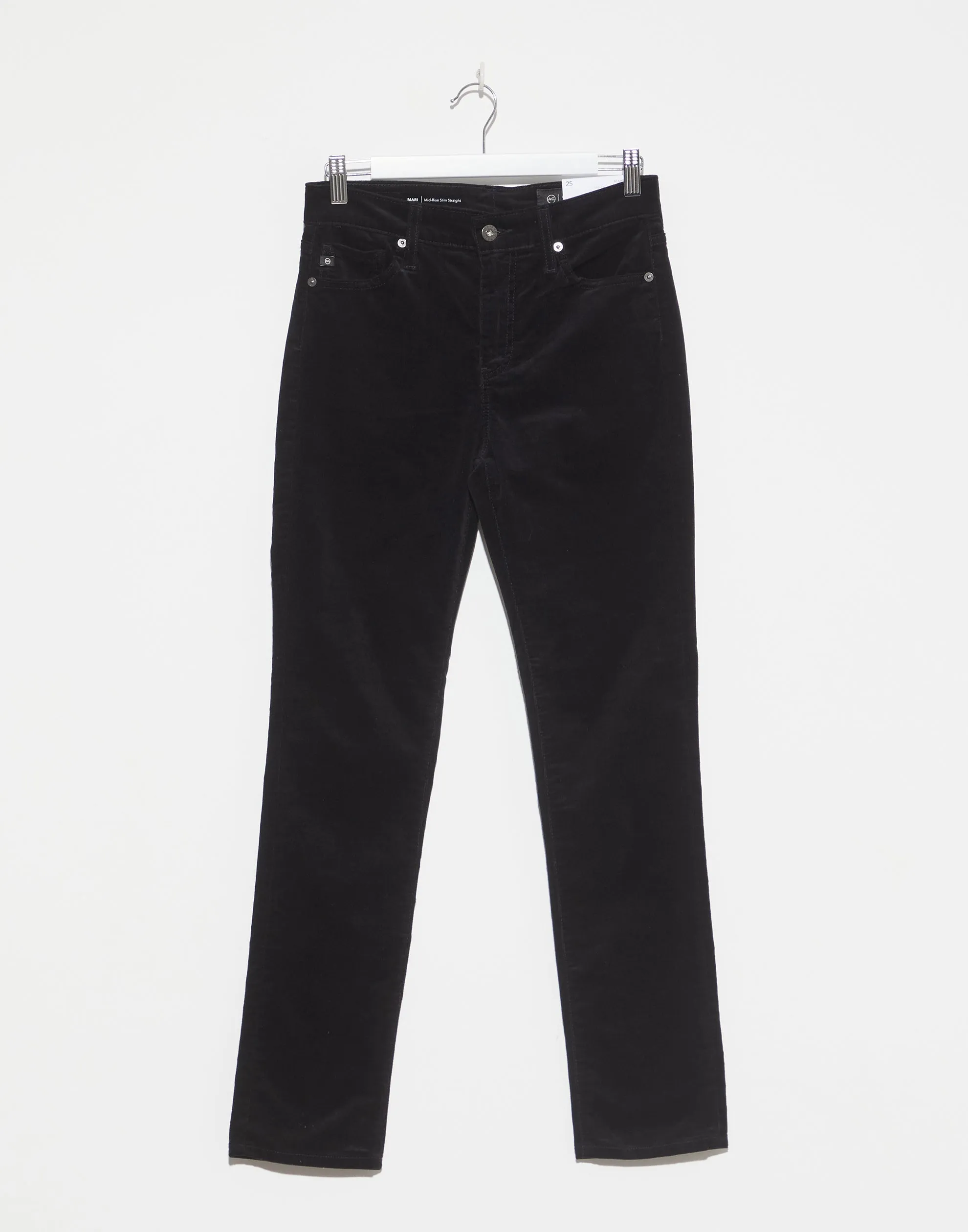 Super Black Corduroy Mari Mid Rise Jeans