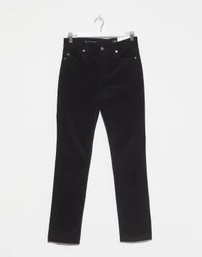 Super Black Corduroy Mari Mid Rise Jeans