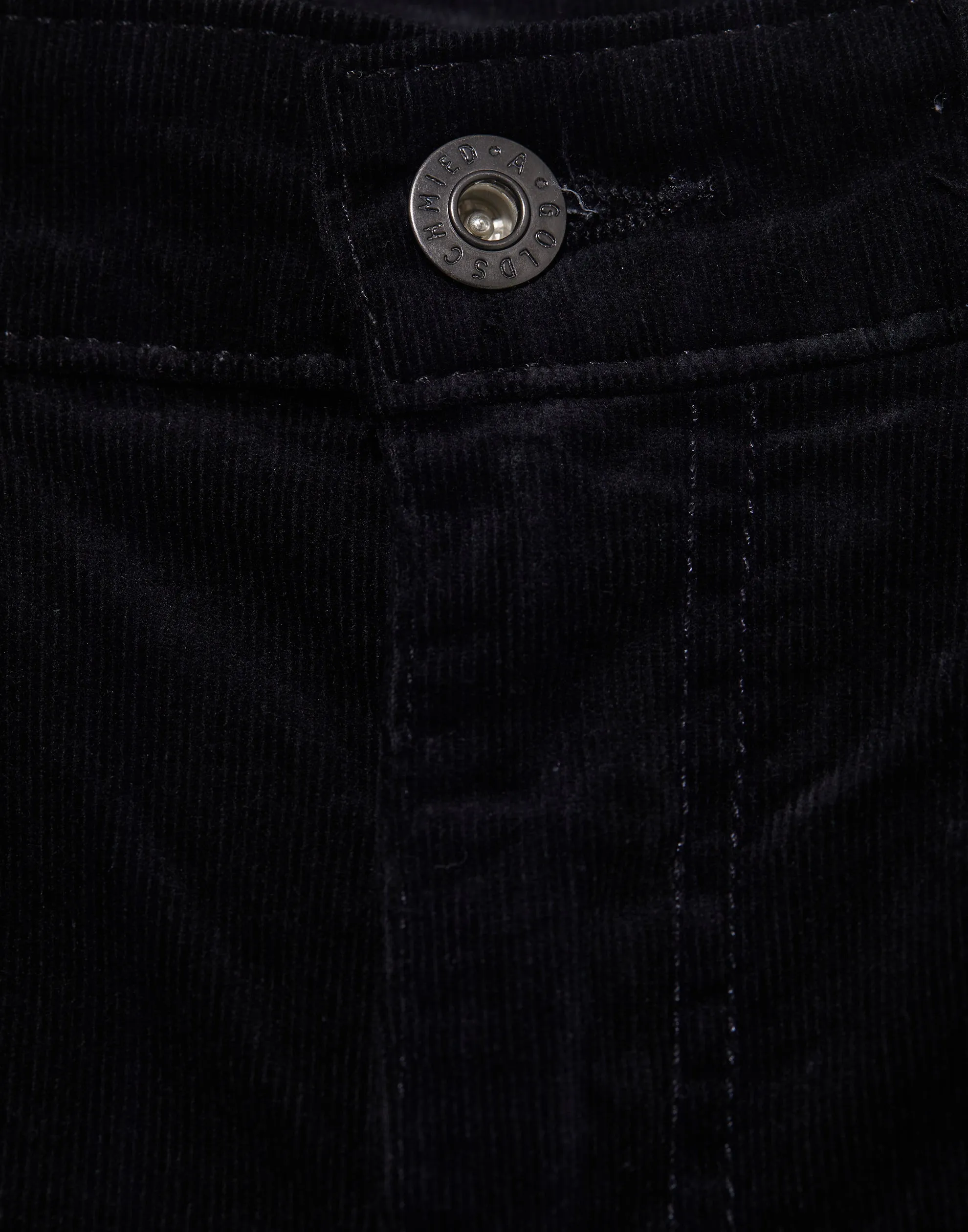 Super Black Corduroy Mari Mid Rise Jeans