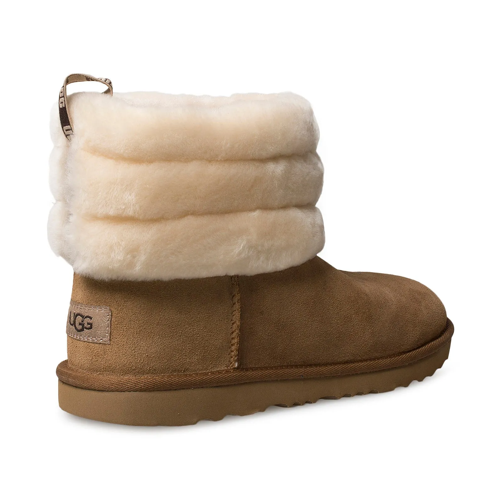 UGG Fluff Mini Quilted Chestnut Boots - Youth