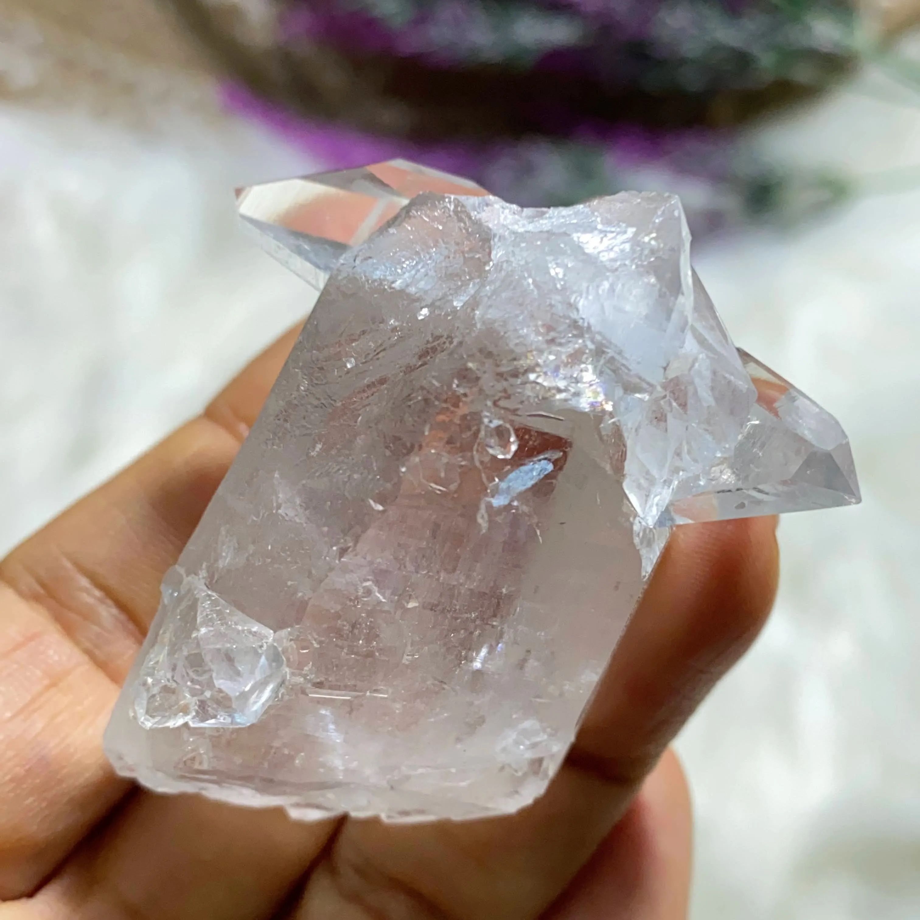 Unique Formation! Record Keepers Clear Quartz Double Terminated & Self Healed Natural Arkansas Specimen