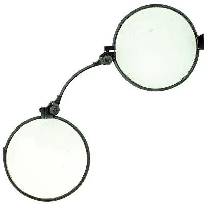 Victorian Gunmetal Expandable Lorgnette Glasses