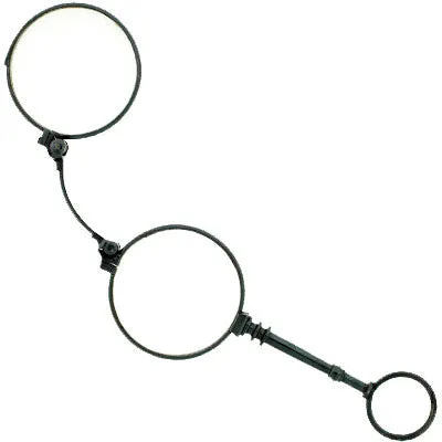 Victorian Gunmetal Expandable Lorgnette Glasses