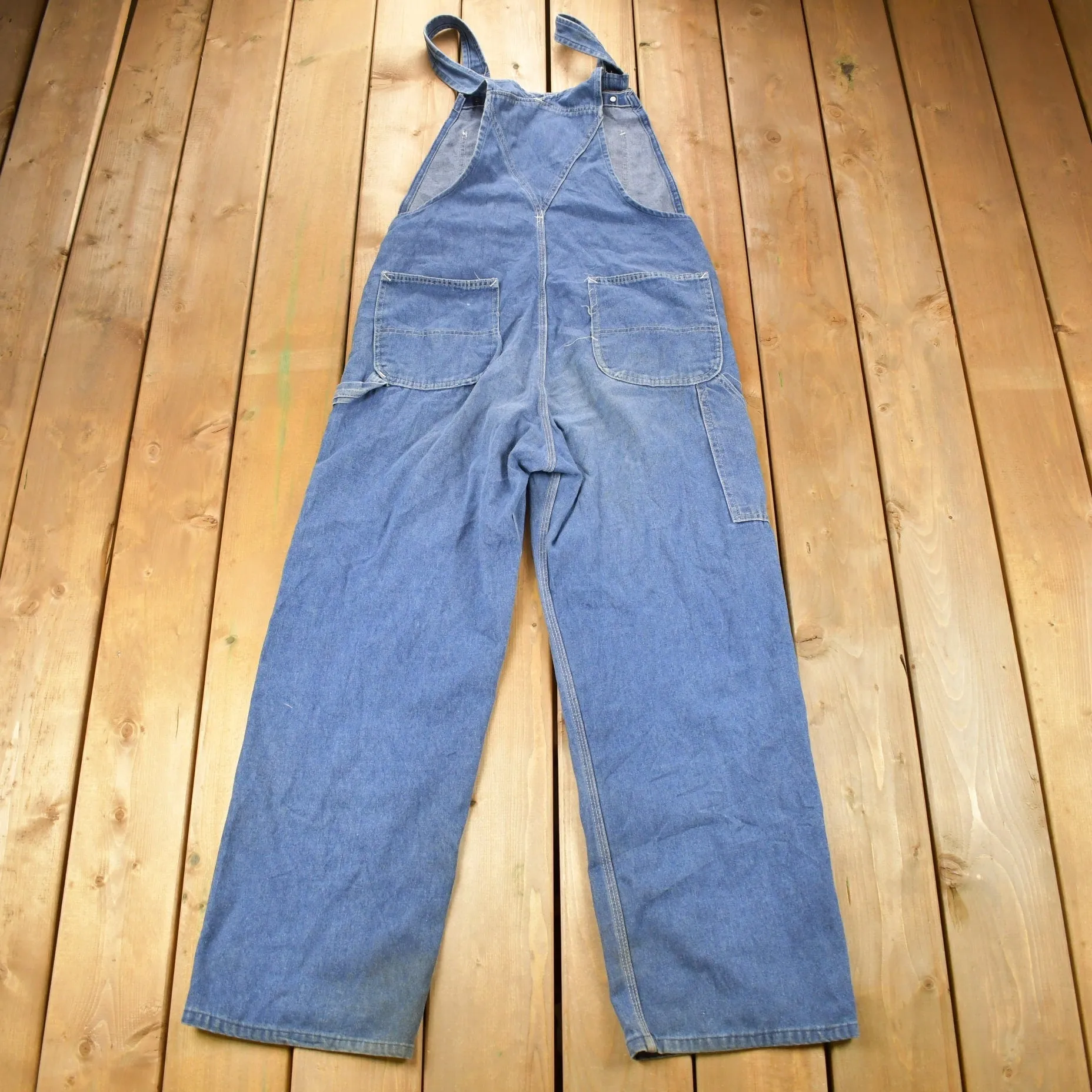 Vintage 1970s Sears Union Made Blue Denim Jean Overalls Size 36 x 29 / True Vintage Overalls / Streetwear / Rare Vintage Workwear