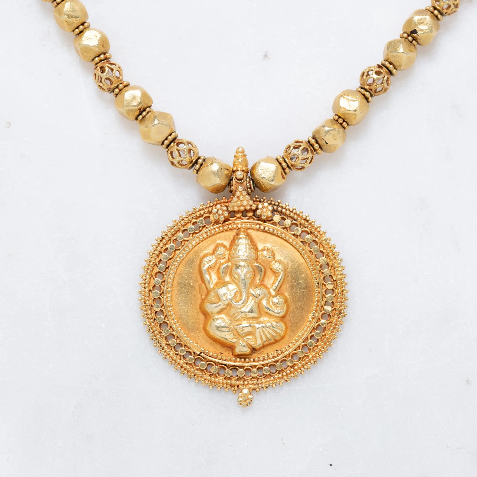 Vintage 22k Ganesha Necklace